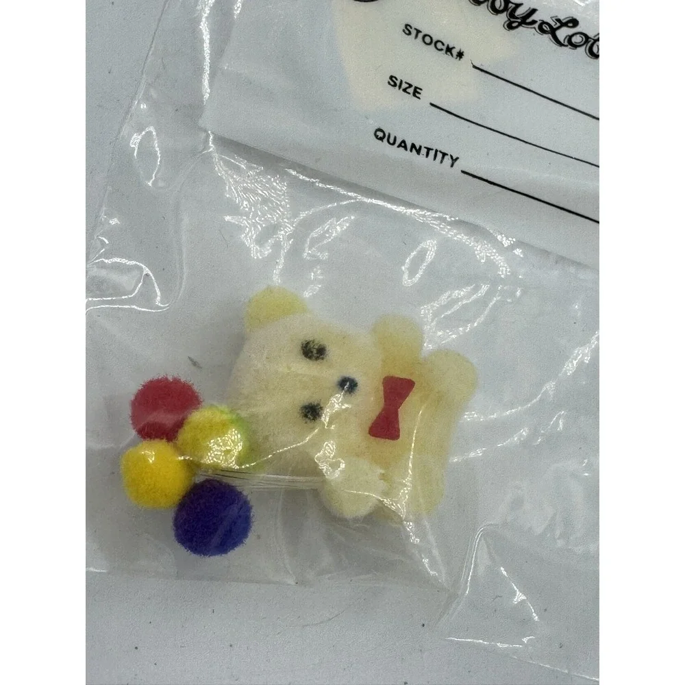 Vintage Hobby Lobby Flocked Birthday Bear Balloon